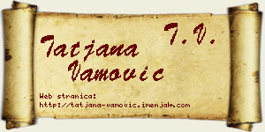 Tatjana Vamović vizit kartica